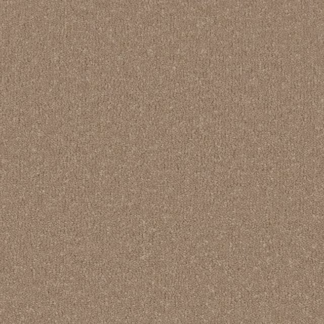 Warm mushroom-taupe soft deep-pile carpet with a close, subtly pebbled texture