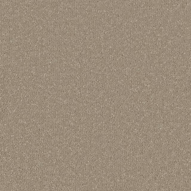 Warm taupe Nocciola carpet with dense, softly pebbled deep-pile texture