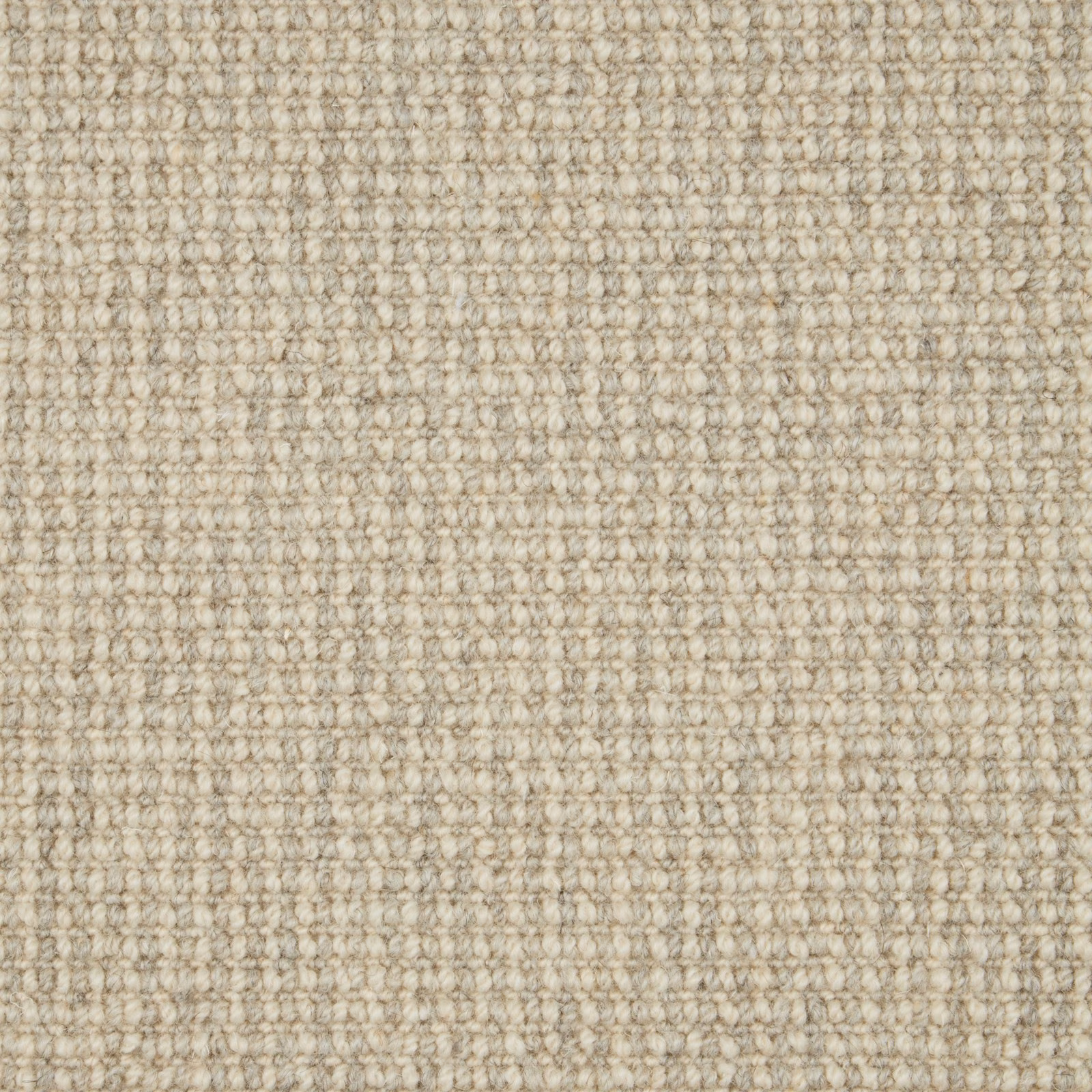 Warm oatmeal beige Wool Loop carpet with dense flecked loop texture