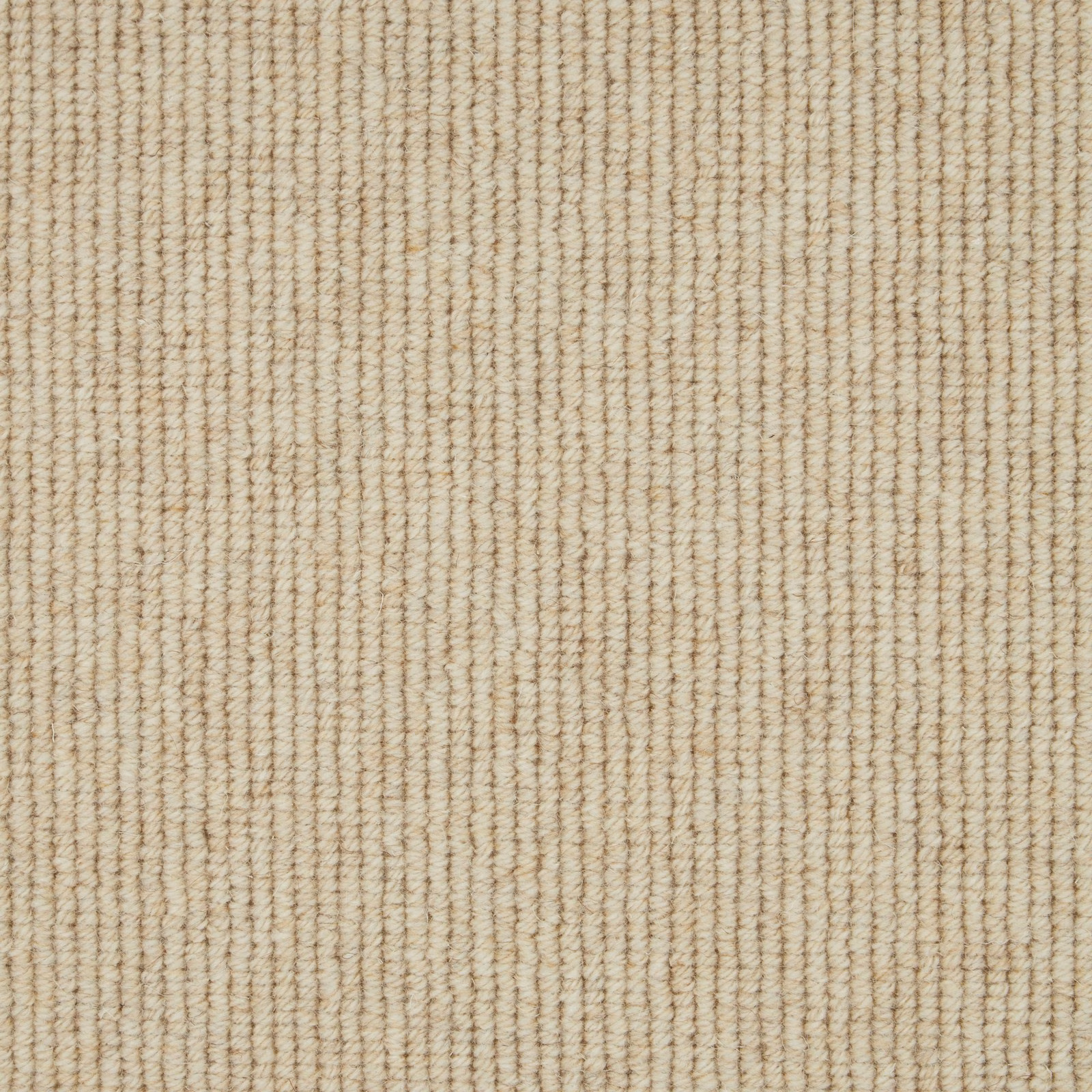 Warm oatmeal-beige wool loop with fine, closely spaced vertical ridges