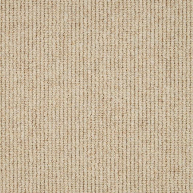 Warm oatmeal-beige wool loop with fine, closely spaced vertical ridges