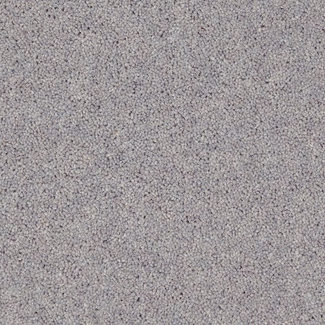 Close view of dense wool twist carpet in softly flecked dove grey