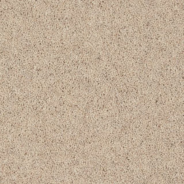 Warm oat-beige Wool Twist carpet with dense, subtly flecked pebbled texture