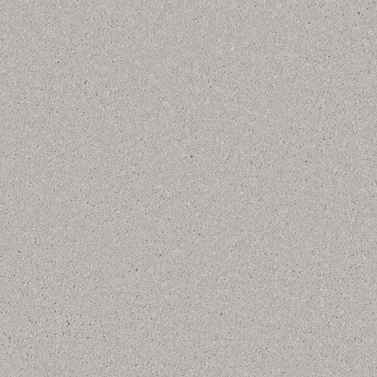 Close view of pale silver-grey carpet with fine charcoal flecking and grain