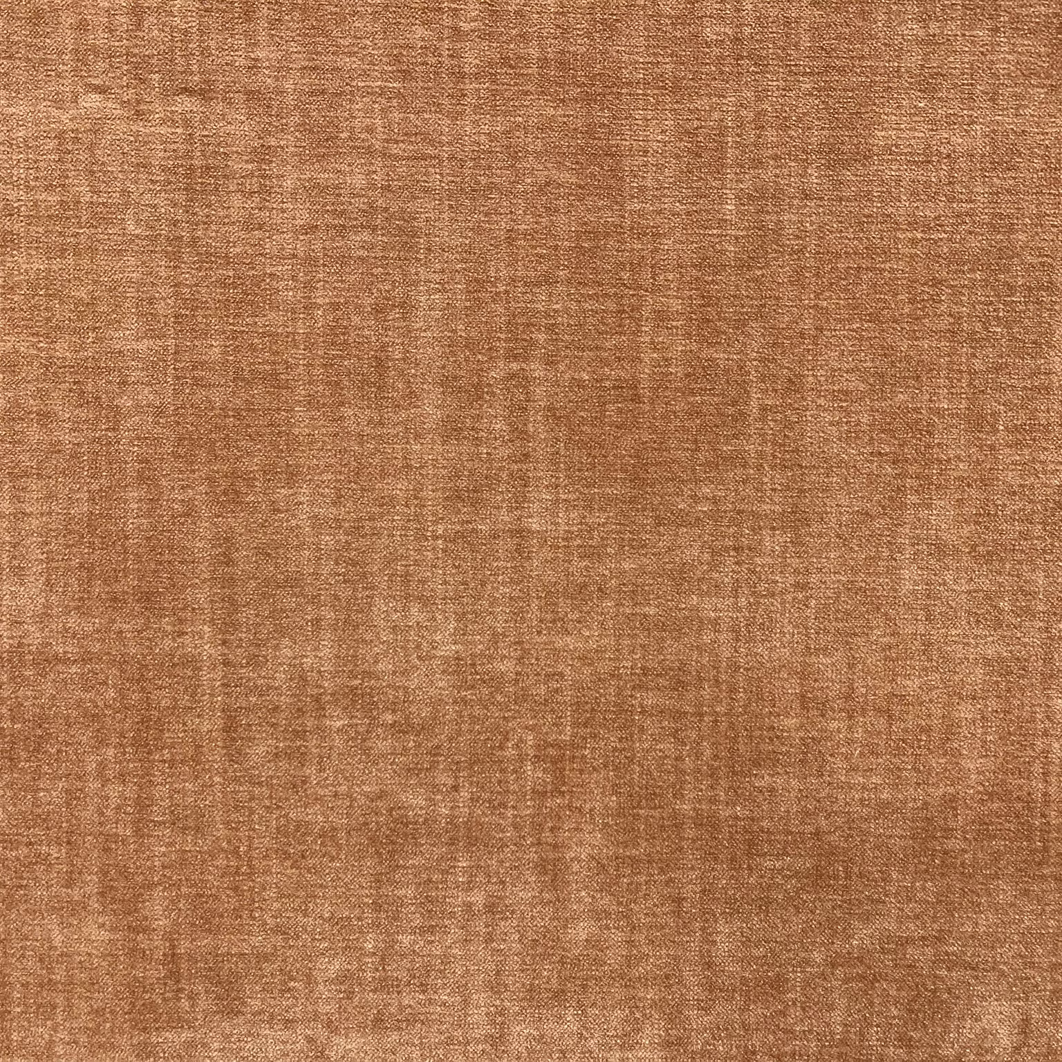 Warm caramel-brown chenille with a softly mottled, nubby woven surface