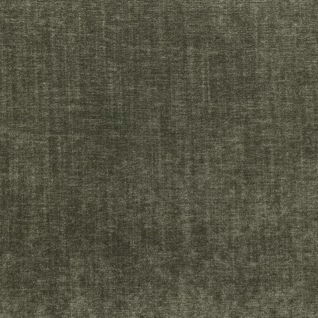 Muted olive-grey chenille with subtle crosshatched texture and tonal flecks