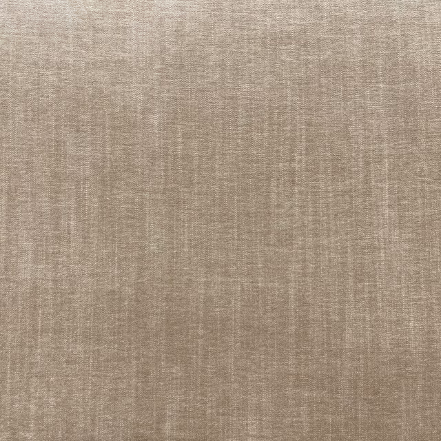 Warm taupe chenille with subtle vertical striations and softly blended beige threads