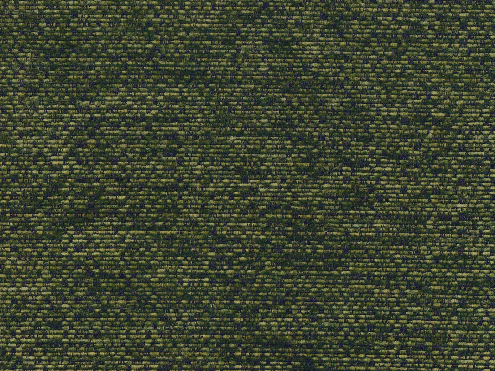 Close-up of deep moss olive chenille with charcoal flecks and horizontal texture