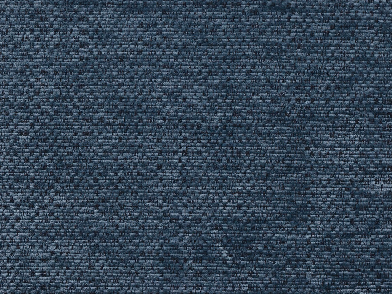 Close-up of deep blue-grey chenille with irregular horizontal woven texture