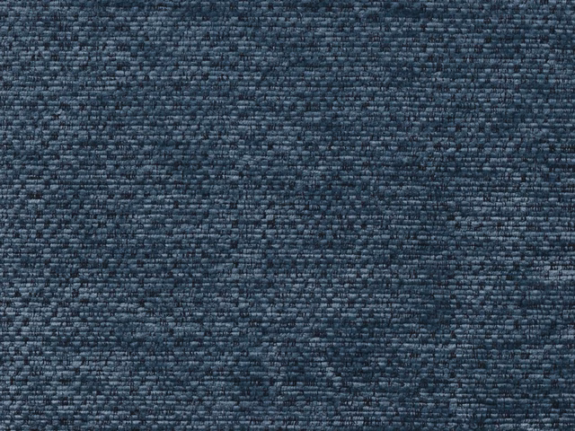 Close-up of deep blue-grey chenille with irregular horizontal woven texture
