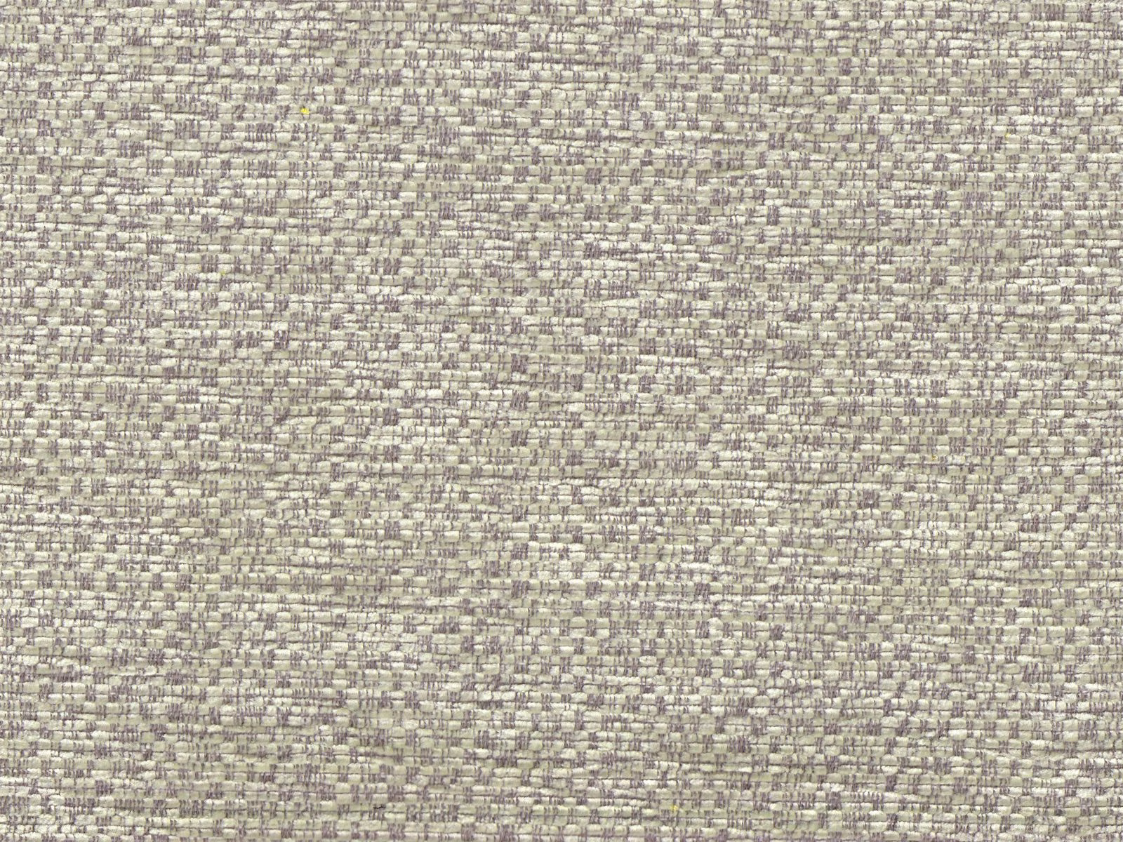 Close-up of pale greige chenille with mottled taupe and grey woven texture