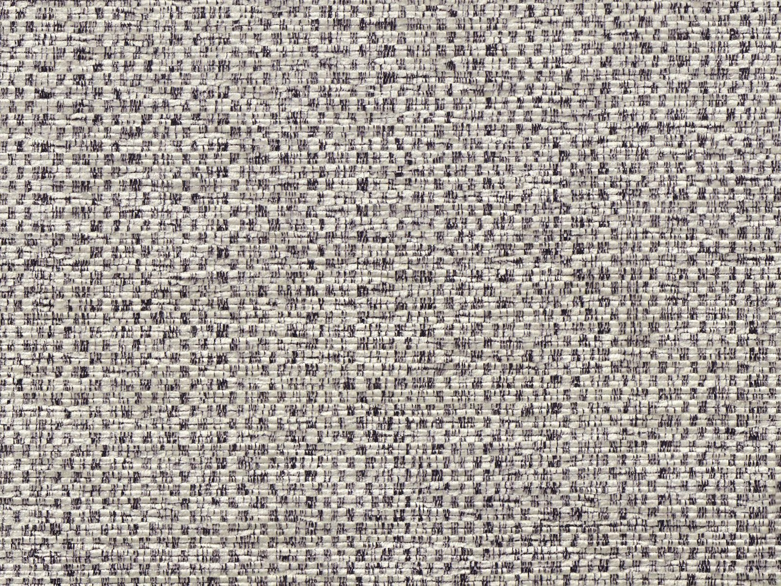 Pale grey chenille with dense charcoal flecks in a fine woven texture