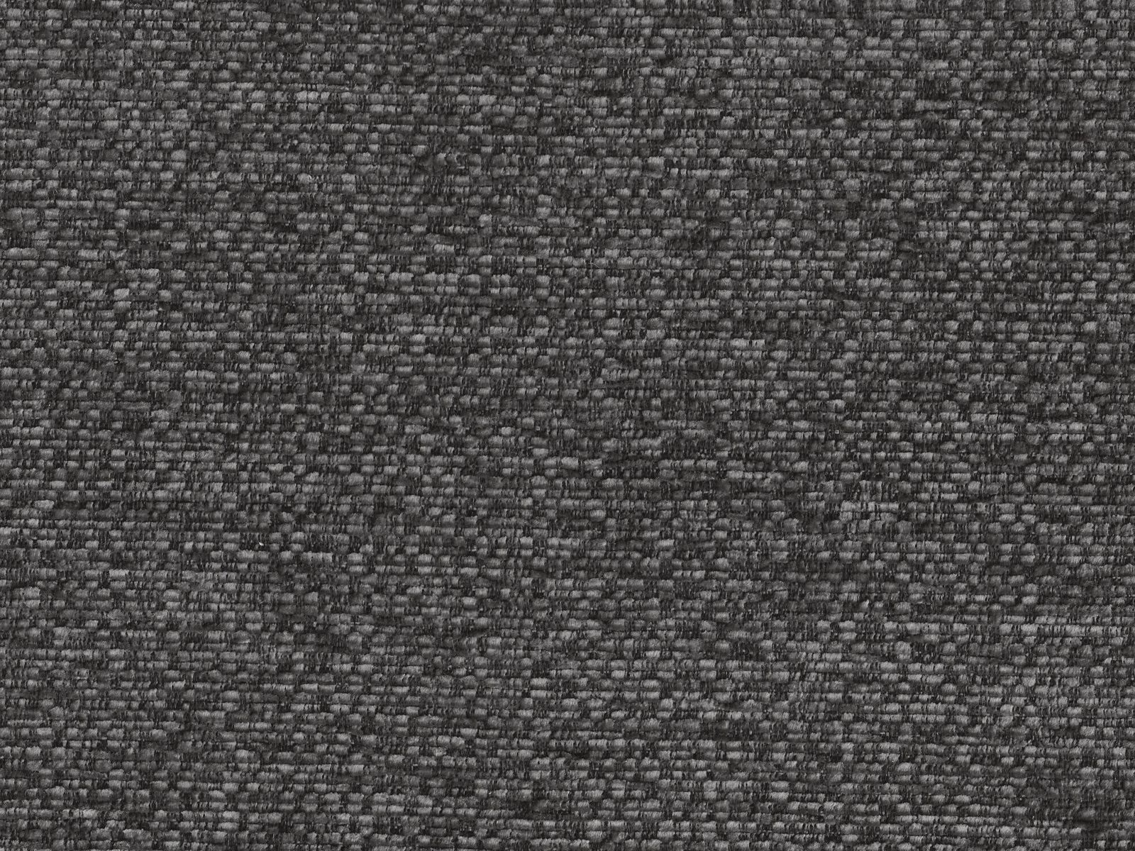 Close-up of charcoal-grey chenille with a dense, softly mottled woven texture