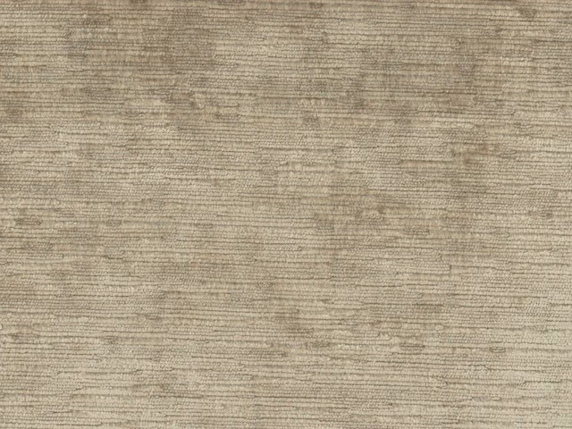 Warm taupe velvet swatch with fine horizontal striations and softly mottled shading