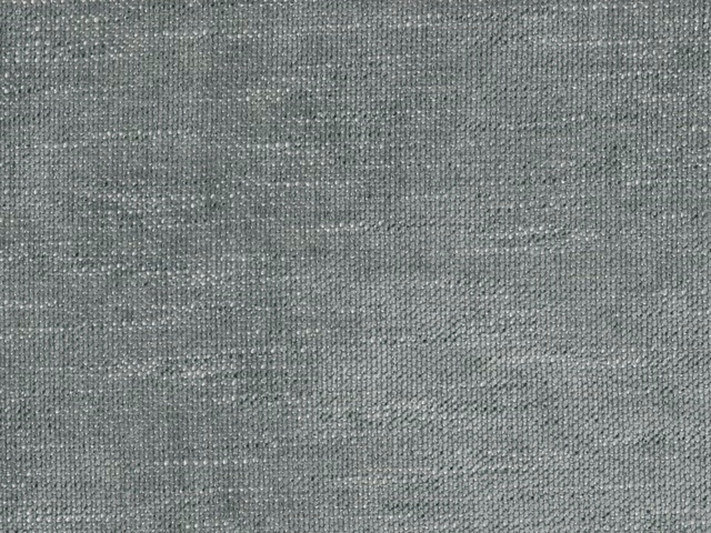 Cool blue-grey chenille with fine horizontal slubs and a softly mottled surface