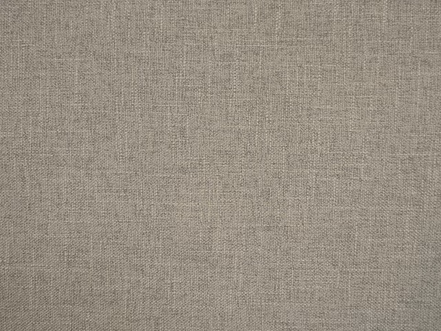Warm greige faux-linen fabric with subtle taupe-grey crosshatch weave