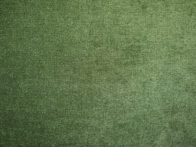 Mottled moss-green chenille with a softly nubby woven texture