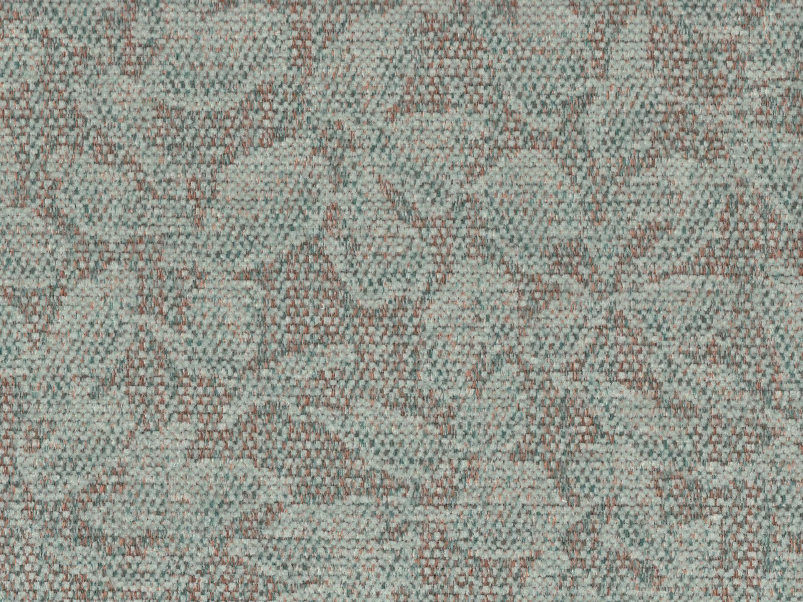 Muted sage chenille with dusty rose flecks and a softly mottled woven pattern