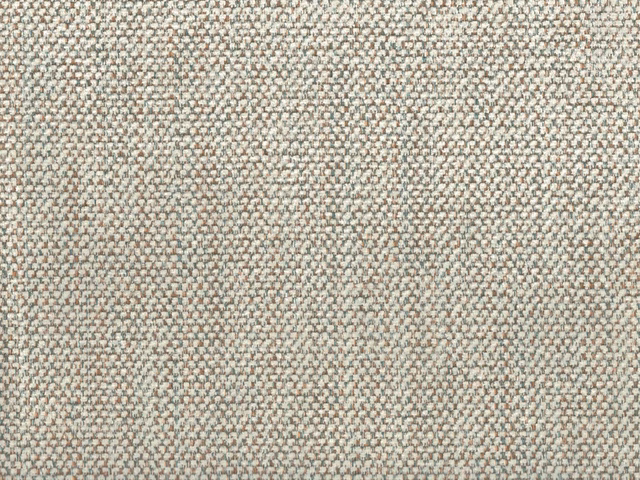 Close-up of taupe-grey chenille with ivory flecks and a small basket weave