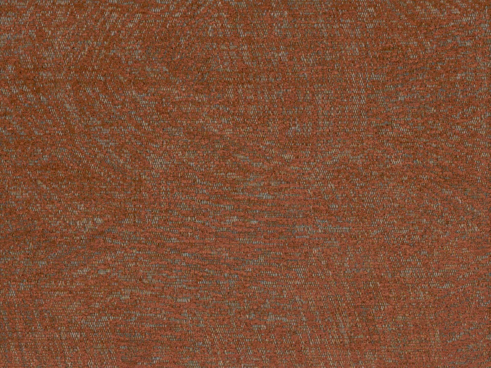 Mottled rust-brown chenille with fine blue-grey flecks and a softly brushed weave
