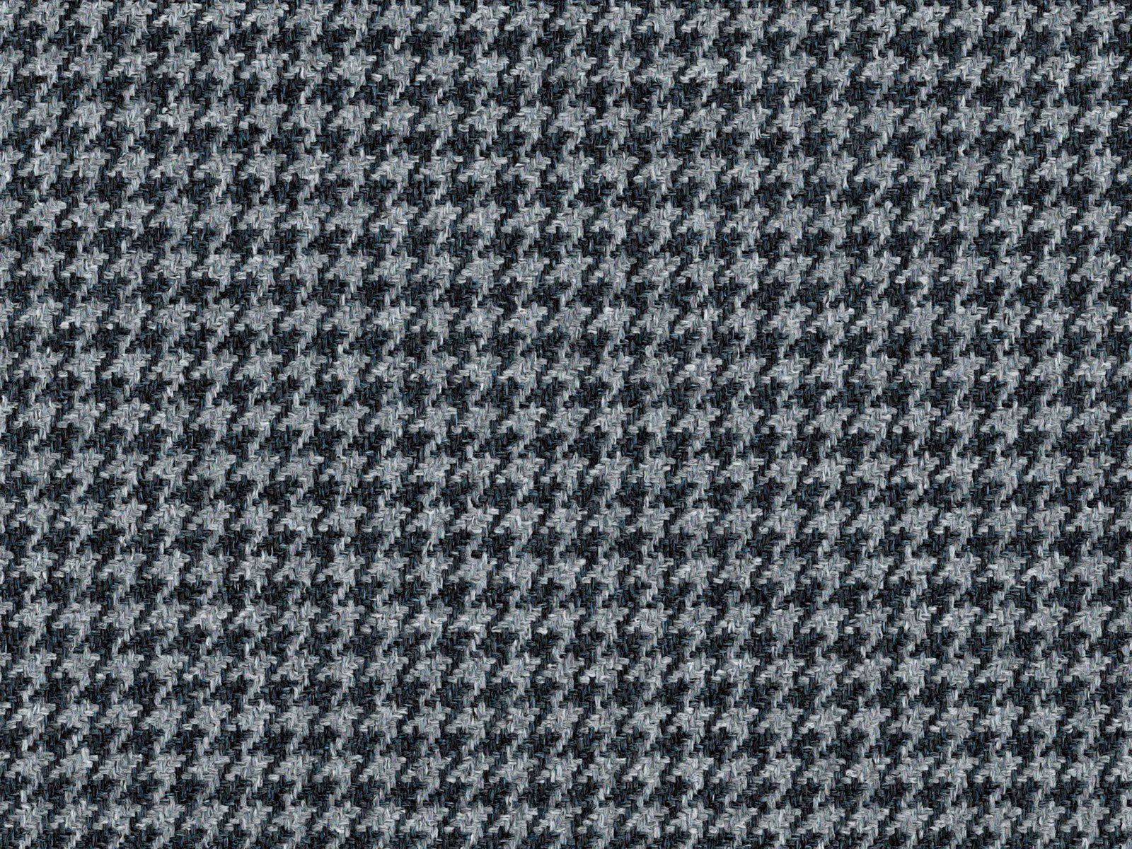 Charcoal and pale grey small broken-check flat weave with softly flecked texture