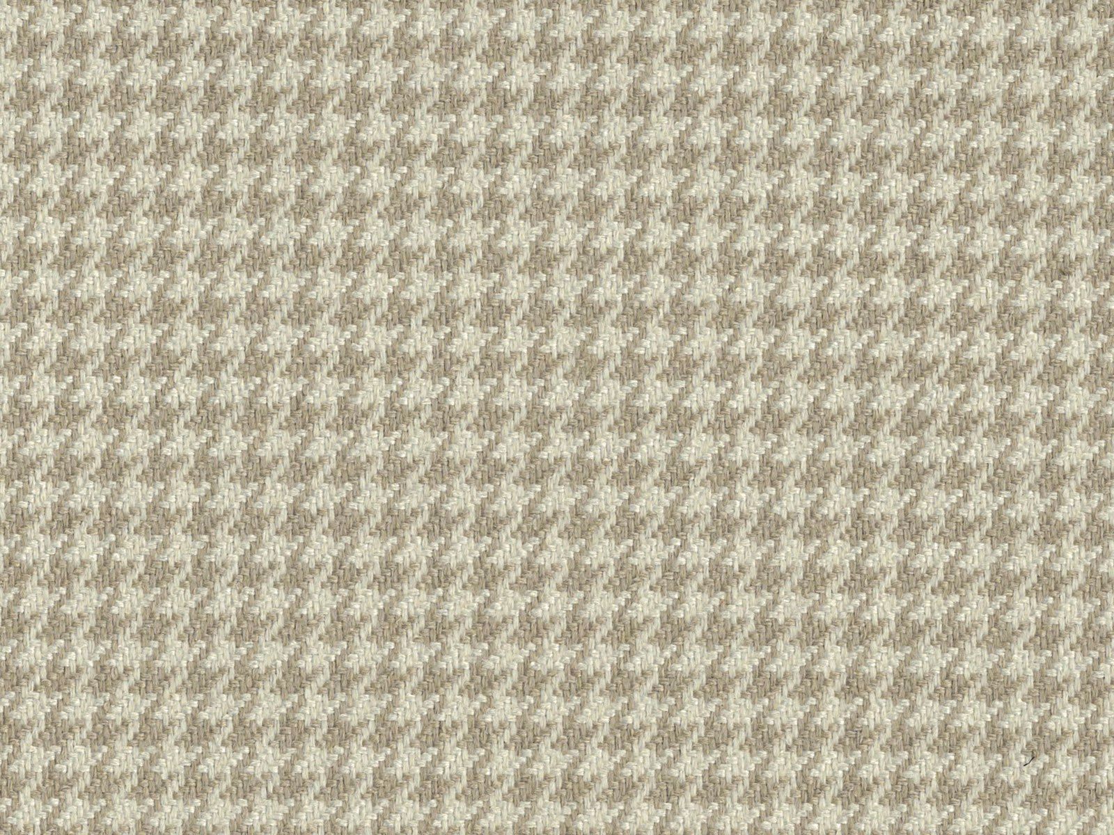 Close-up of soft taupe beige flat weave with small mottled diagonal texture