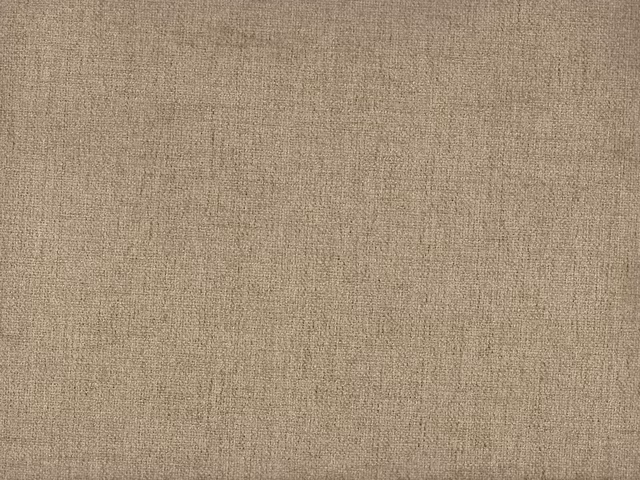 Warm taupe chenille with a fine, subtly mottled woven surface