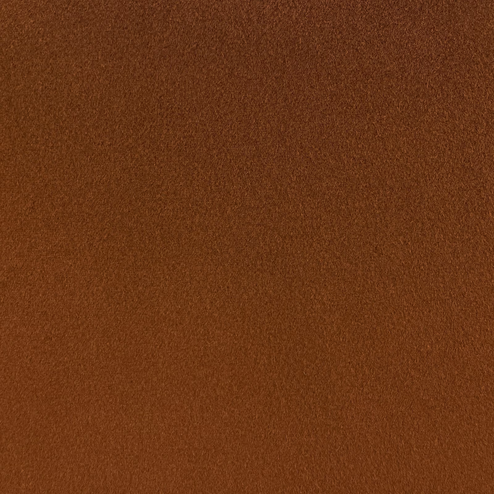 Warm chestnut-brown chenille swatch with a fine, softly napped plain surface