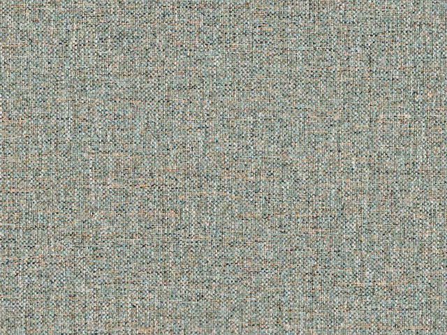 Close-up of sage and aqua chenille with cream and taupe flecked weave