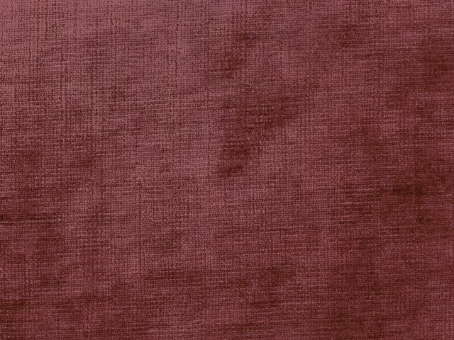 Dusky berry-red chenille with fine crosshatched weave and subtle tonal variation