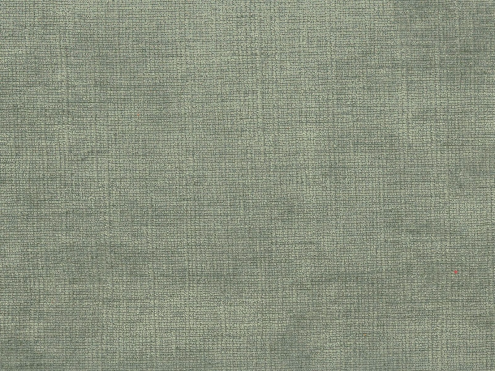 Muted sage-green chenille with a fine grey crosshatched woven texture