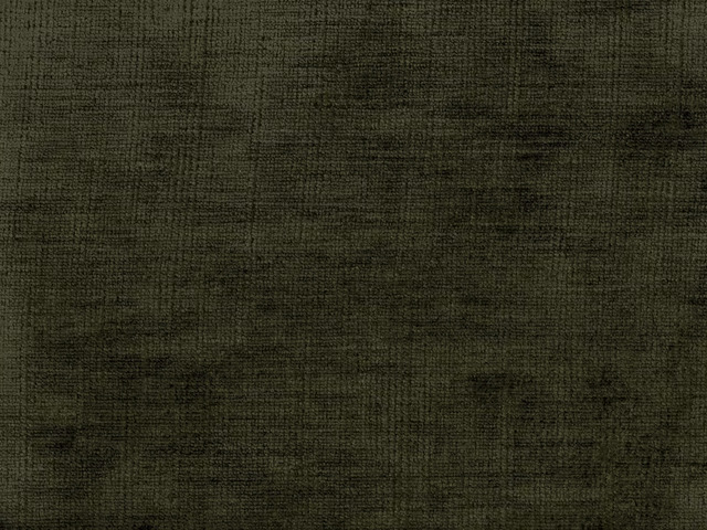 Dark olive-green chenille with shadowy mottling and fine woven texture