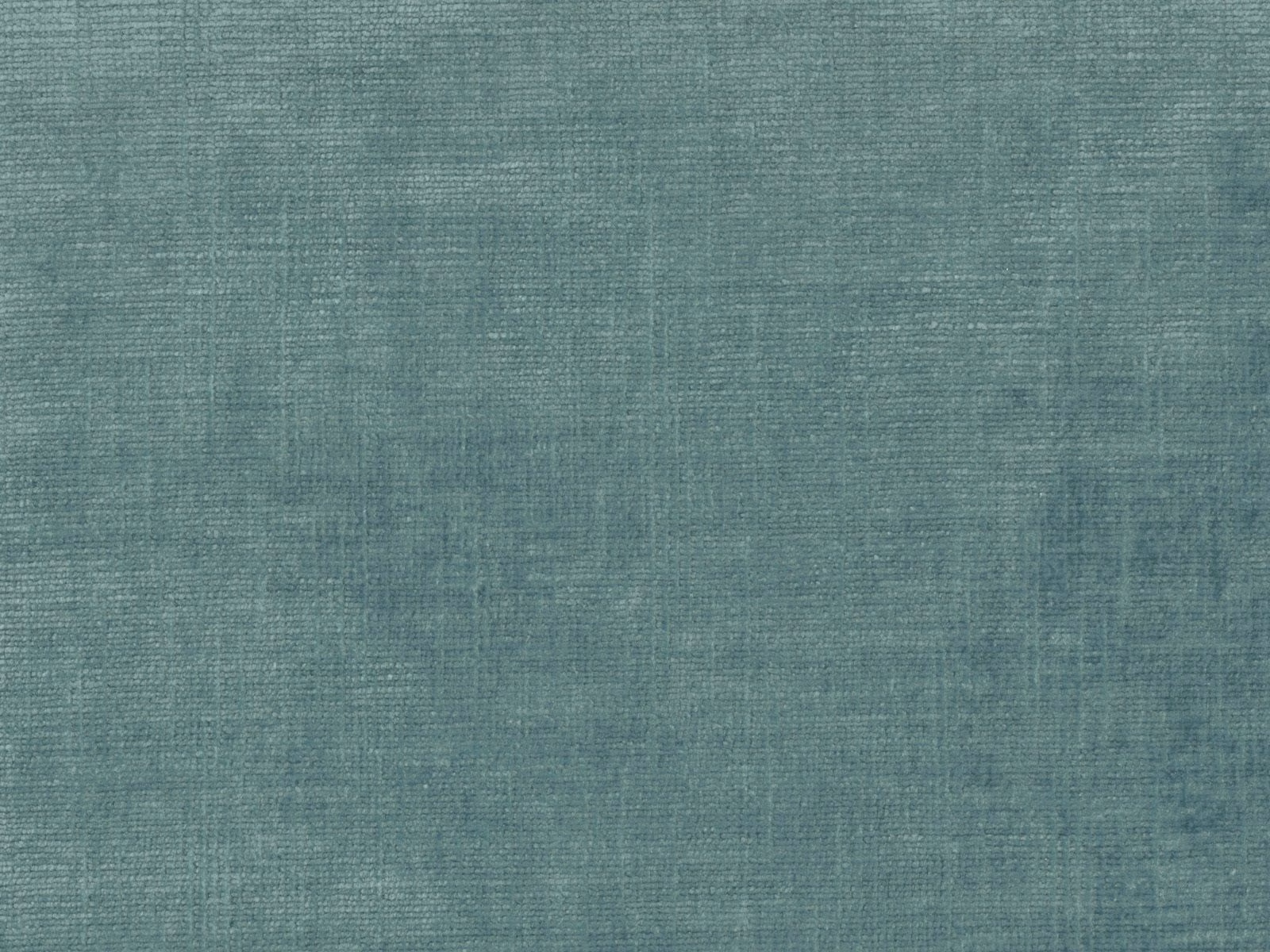 Muted blue-teal chenille swatch showing a fine, softly irregular woven texture