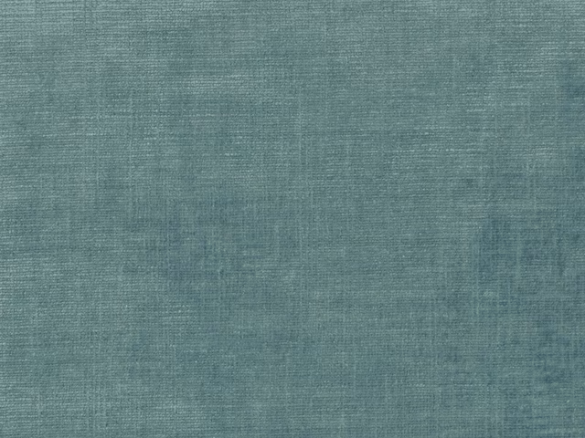 Muted blue-teal chenille swatch showing a fine, softly irregular woven texture