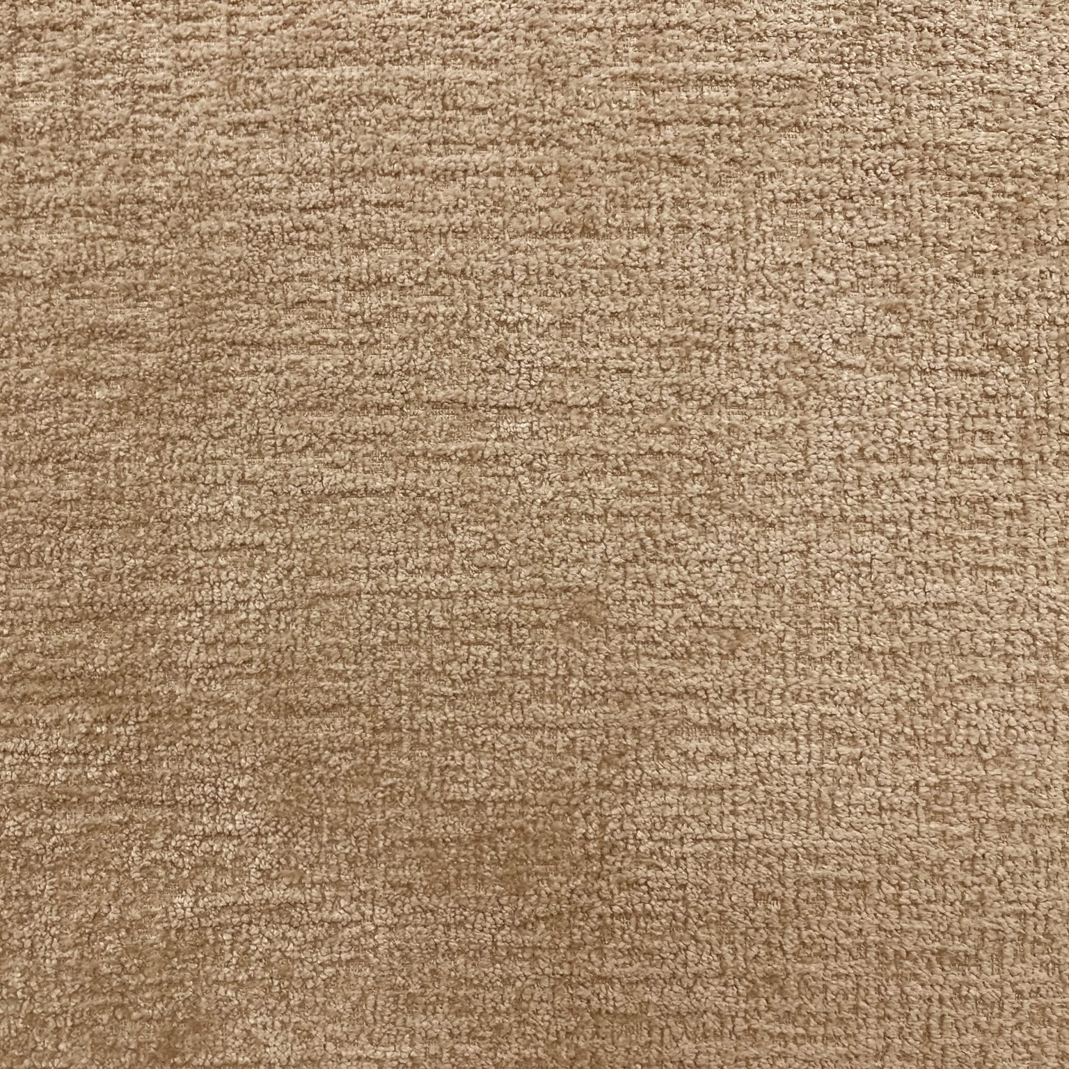 Warm taupe chenille with softly mottled horizontal texture and subtle beige flecks