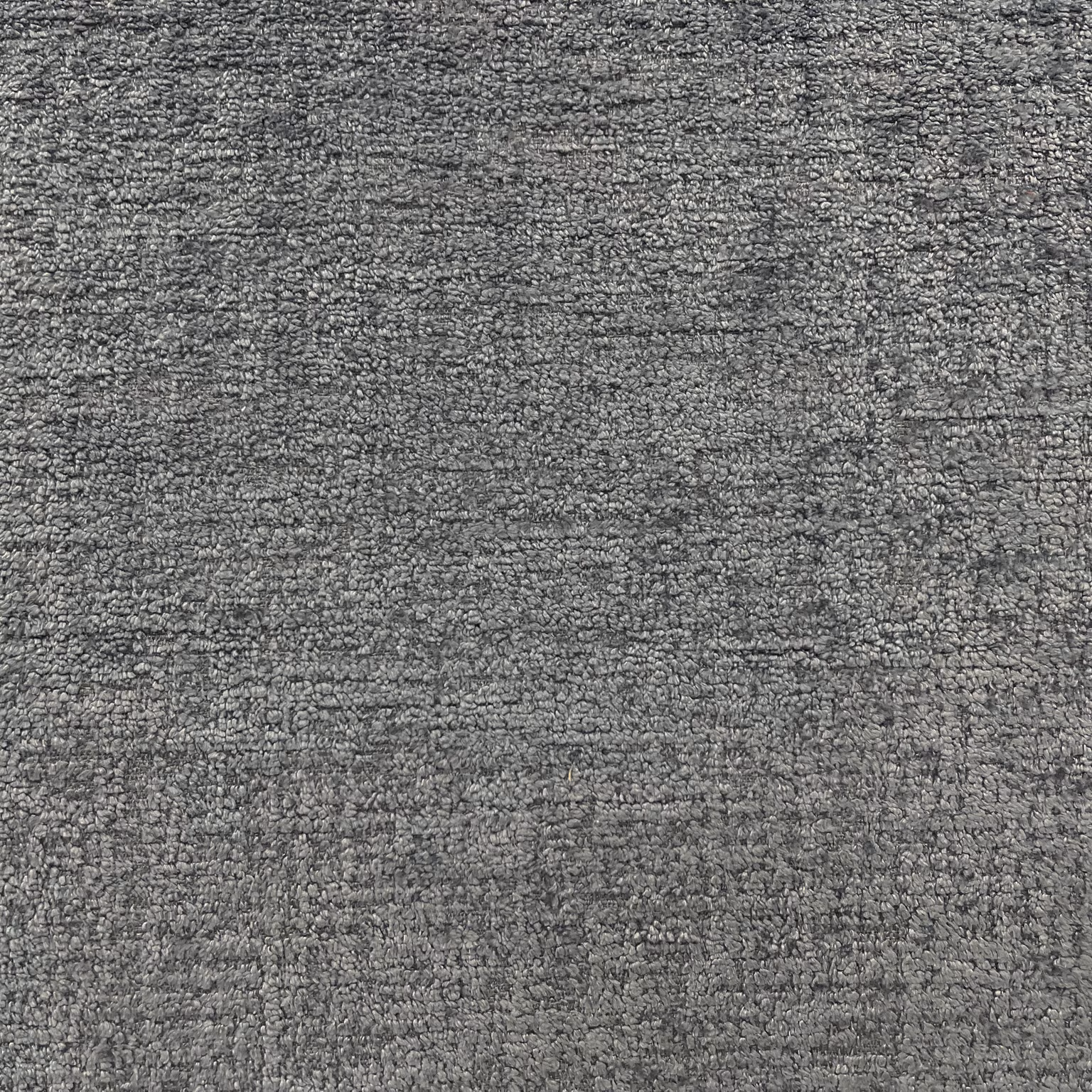 Cool charcoal-grey chenille with fine silver flecks and softly mottled texture