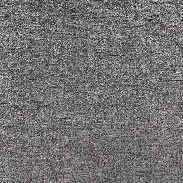 Cool charcoal-grey chenille with fine silver flecks and softly mottled texture