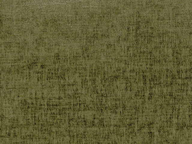 Mottled moss-olive chenille with fine dark striations and a soft woven sheen