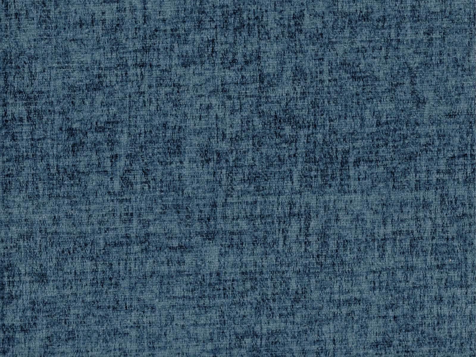 Deep slate-blue chenille with a mottled cross-hatched texture and soft tonal variation