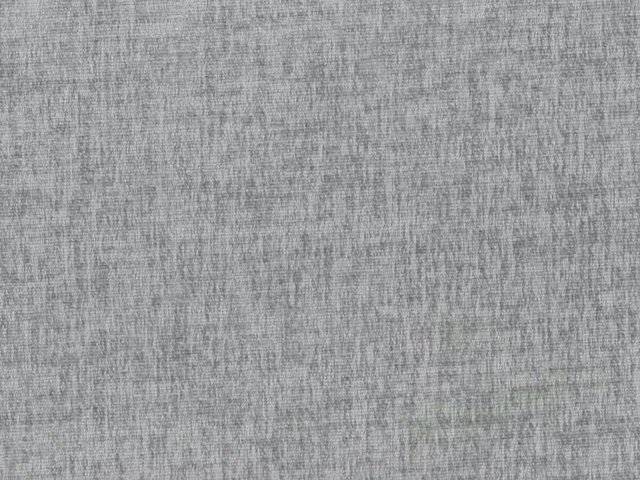 Cool silver-grey chenille with fine charcoal threads and softly mottled woven texture