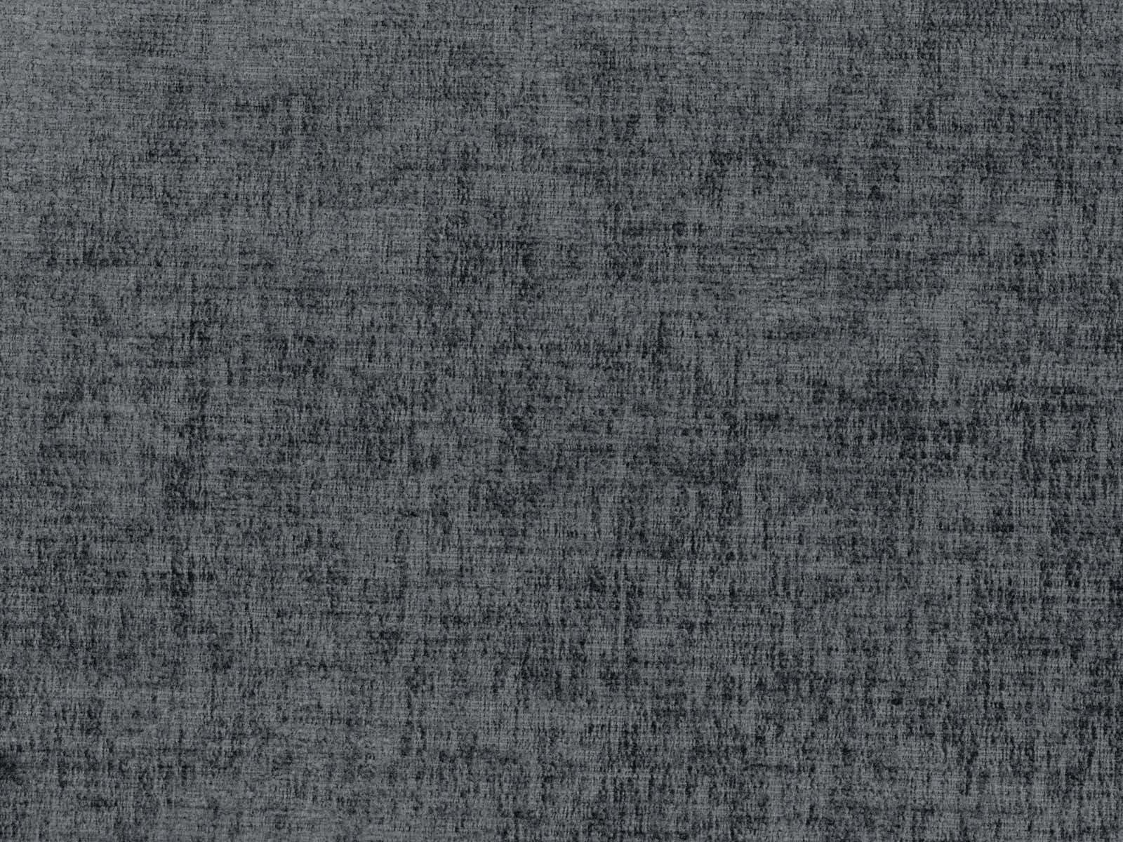 Charcoal grey chenille with mottled black flecks and a softly brushed weave