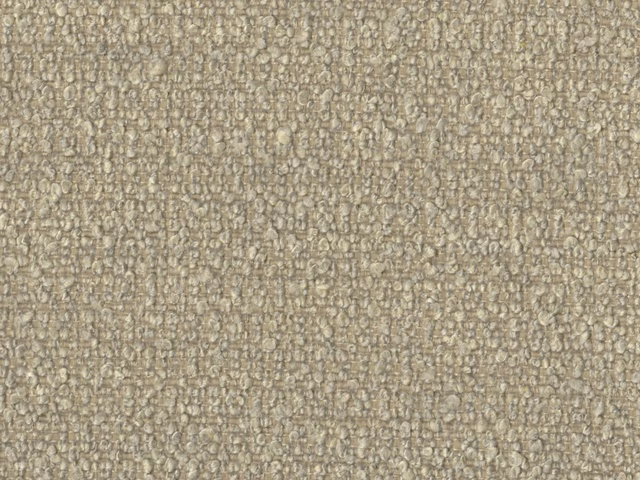 Warm taupe-beige boucle with dense pale loops and softly mottled woven texture