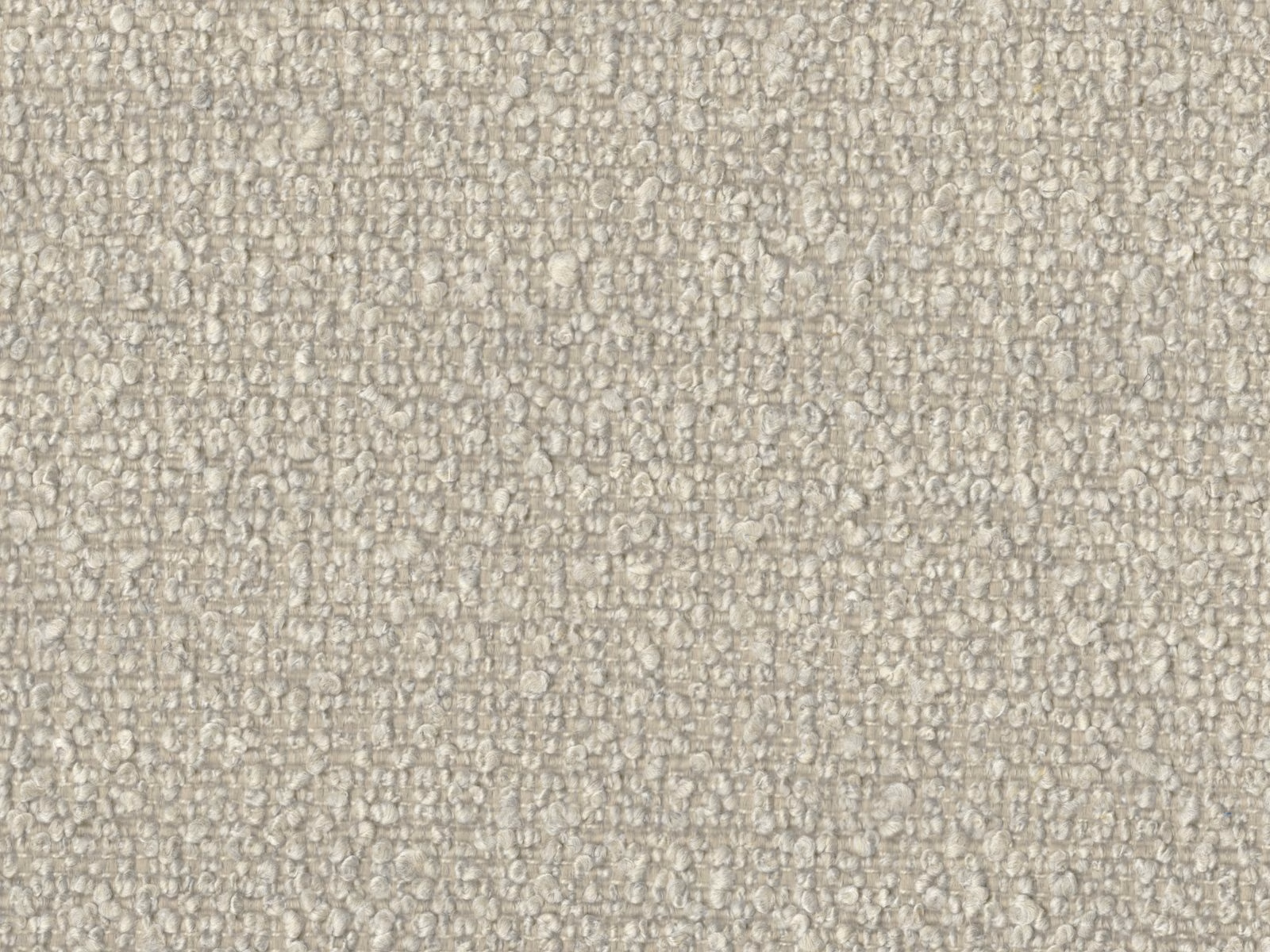 Pale greige boucle with dense ivory and taupe looped texture