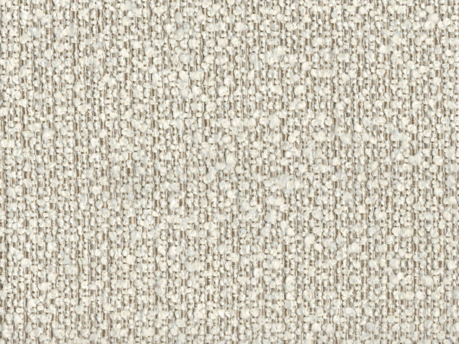 Warm ivory boucle with fine grey-beige flecks and irregular raised loops
