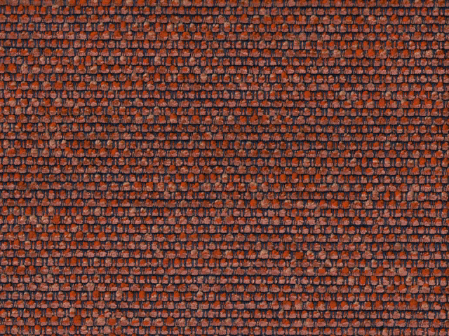Burnt terracotta and charcoal chenille with a small, nubby woven texture
