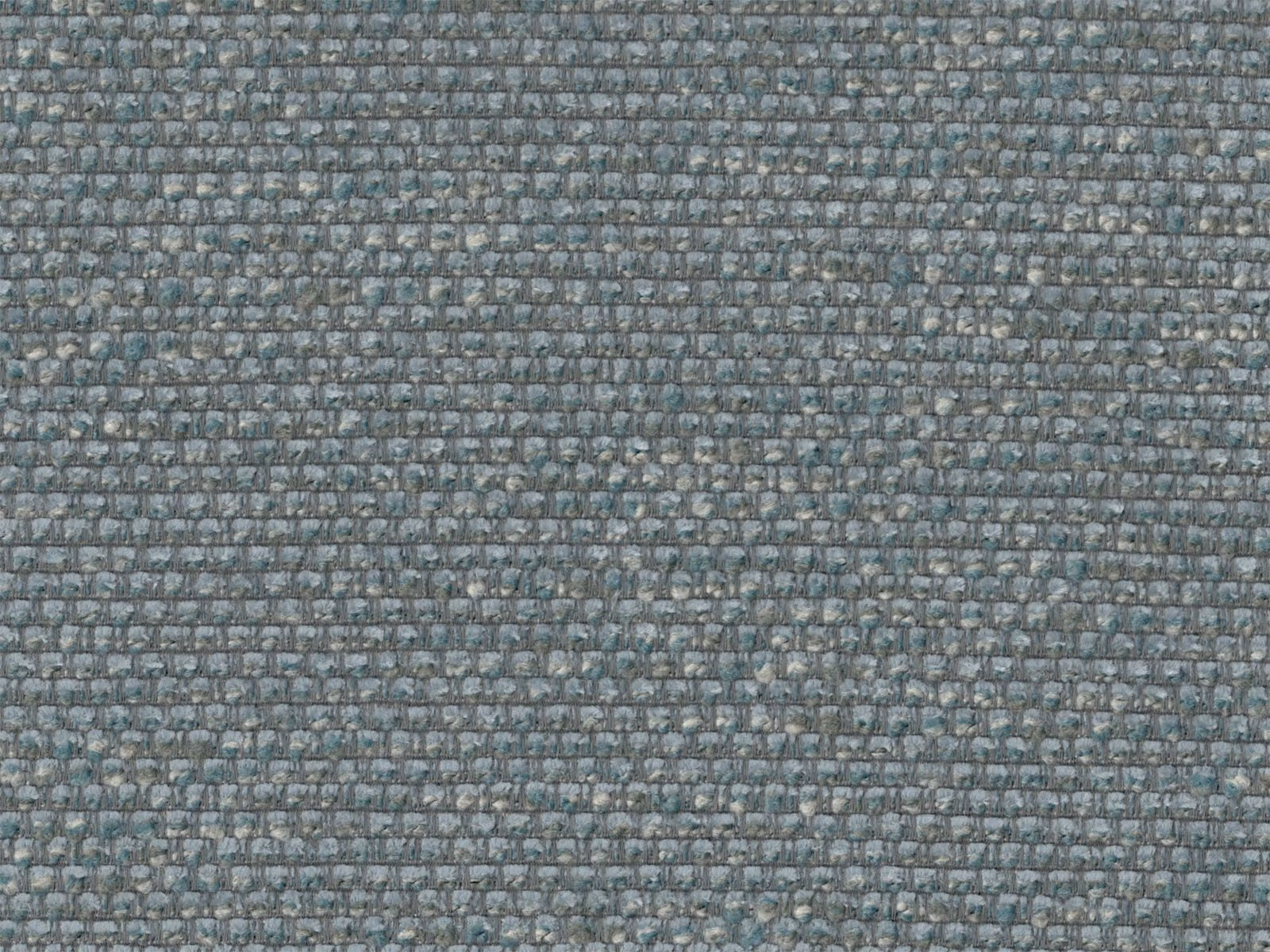 Blue-grey chenille with a close nubby horizontal woven texture and muted teal flecks
