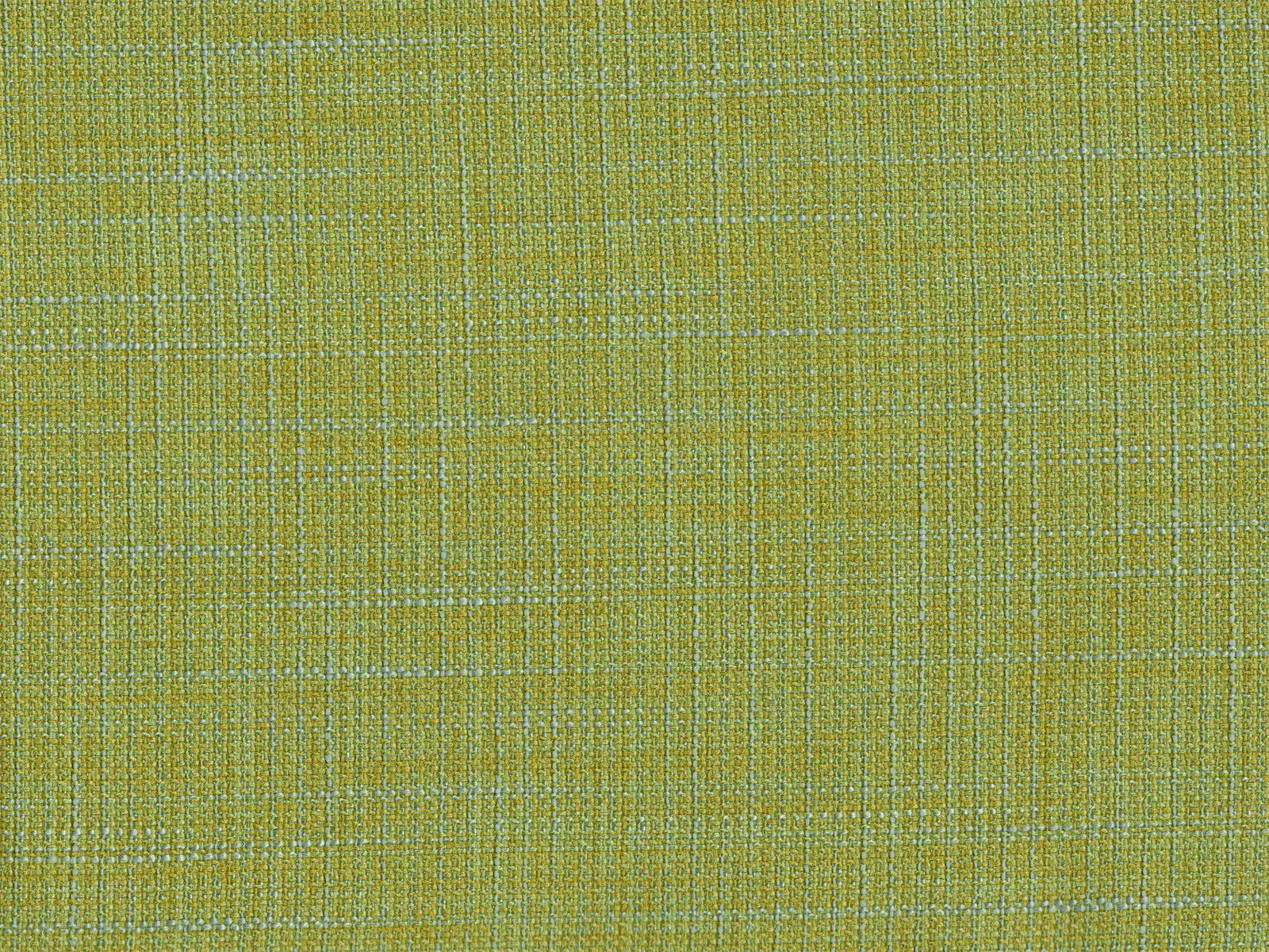 Yellow-green olive faux-linen weave with fine pale blue-grey crosshatch texture