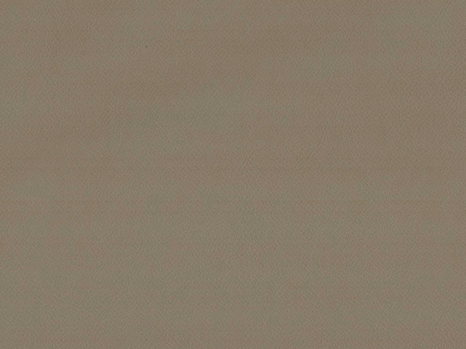 Close-up of muted taupe-grey faux leather with a fine, even pebbled grain