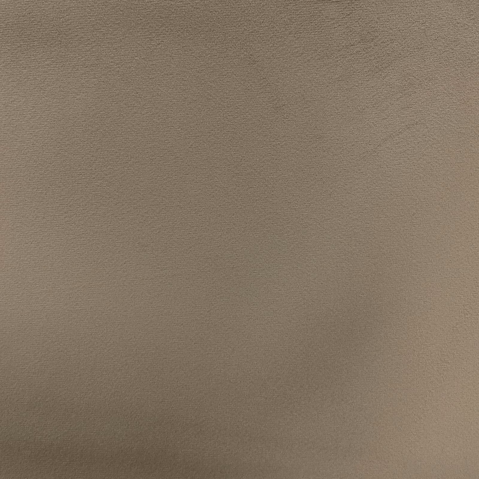 Warm taupe-grey velvet showing a fine, softly directional pile