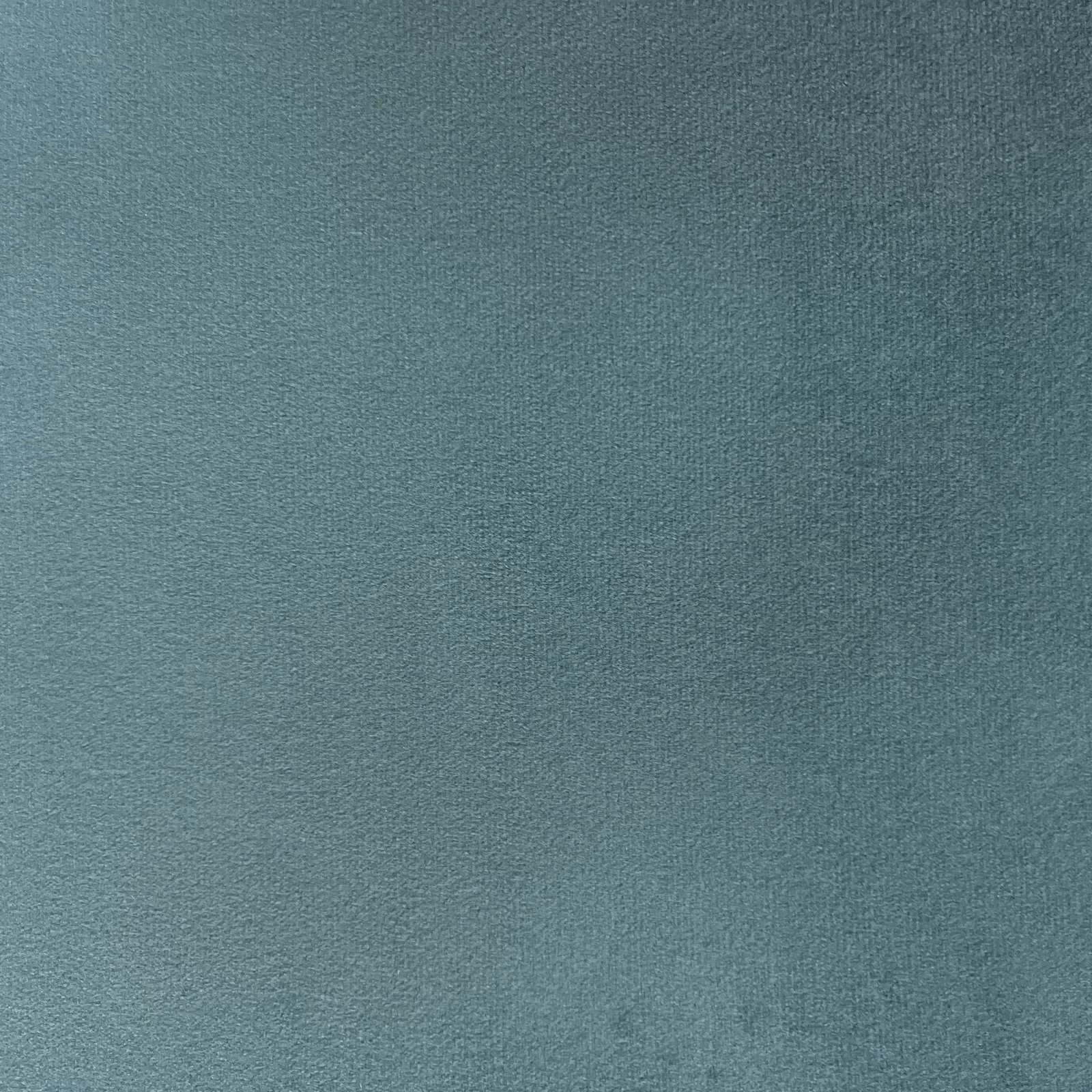 Muted blue-green teal velvet with fine brushed pile and subtle directional sheen